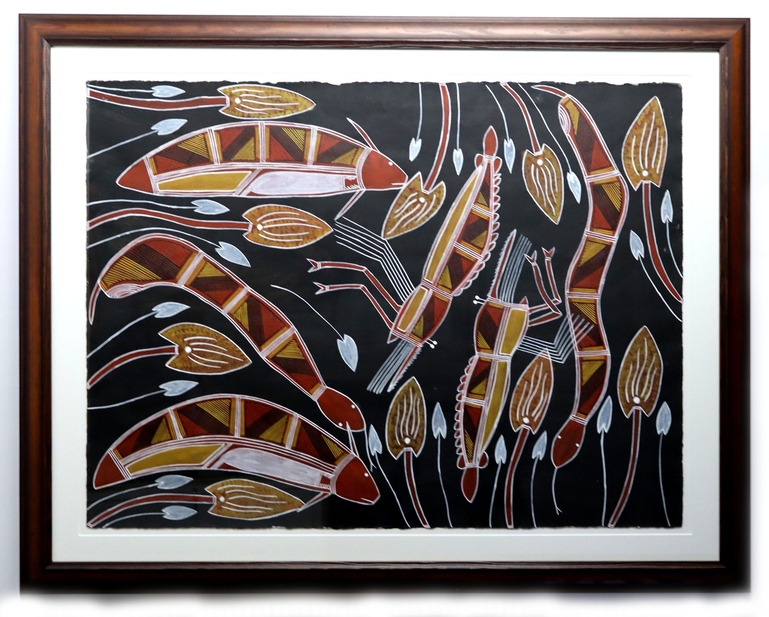 Wakin (Freshwater Prawn) - Painting - Linda Biyalwanga