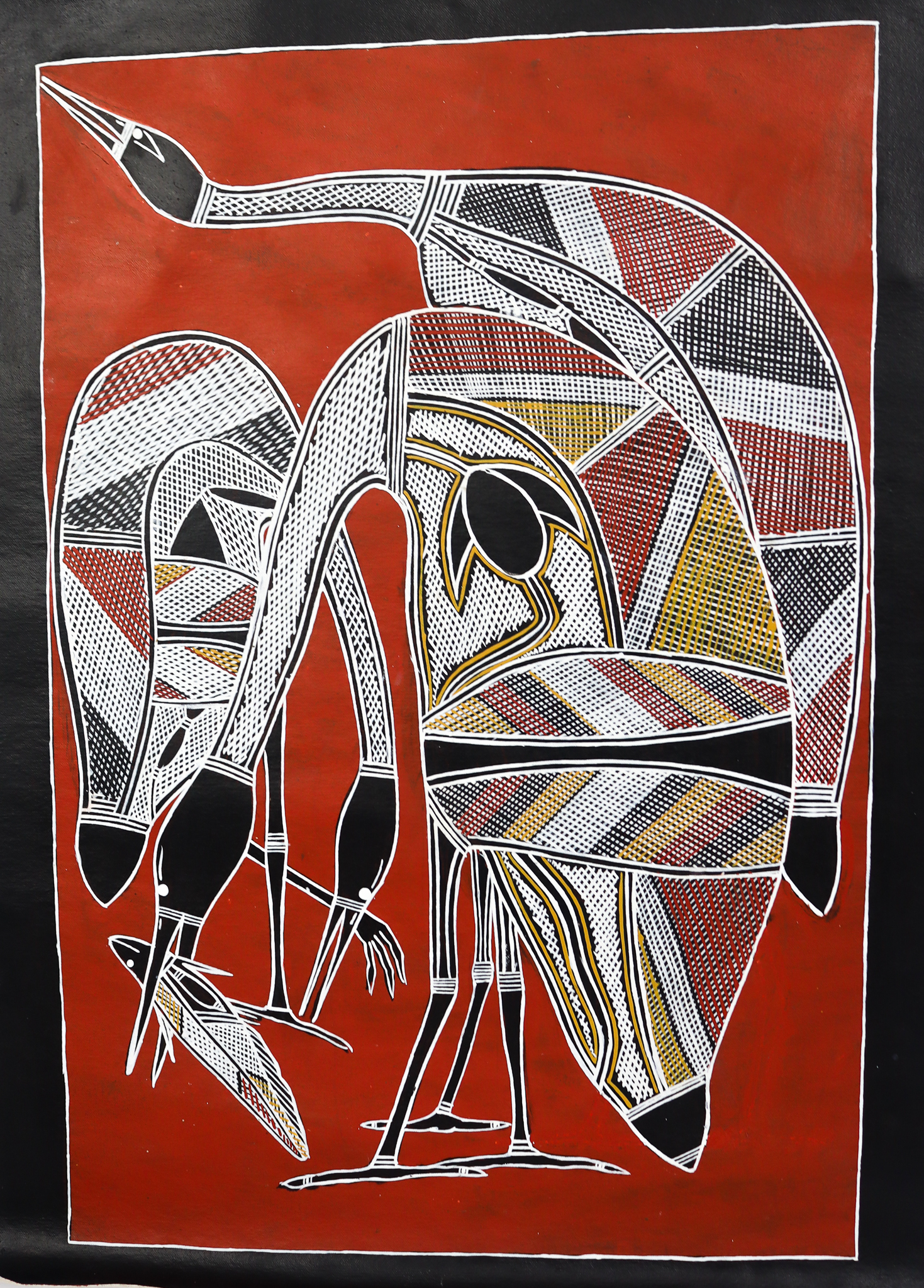Ngalkordow (Brolga) - Canvas (not stretched) - Painting -