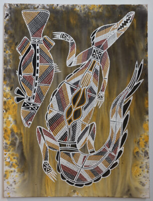 Kinga (Saltwater Crocodile) - Painting -