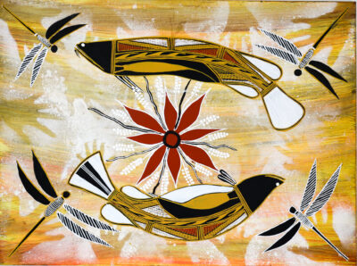 Namarnkol (Barramundi) canvas framed - Painting -