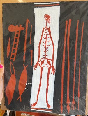 Djulng (Bones of deceased ancestors) by Freddie Nadjamerrek